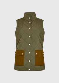 Gilet avec poches en coton ciré Clashmore - Kelp