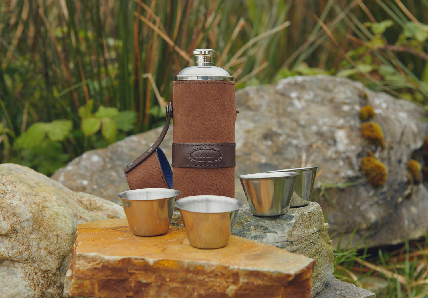 Gourde en cuir Jersey - Walnut