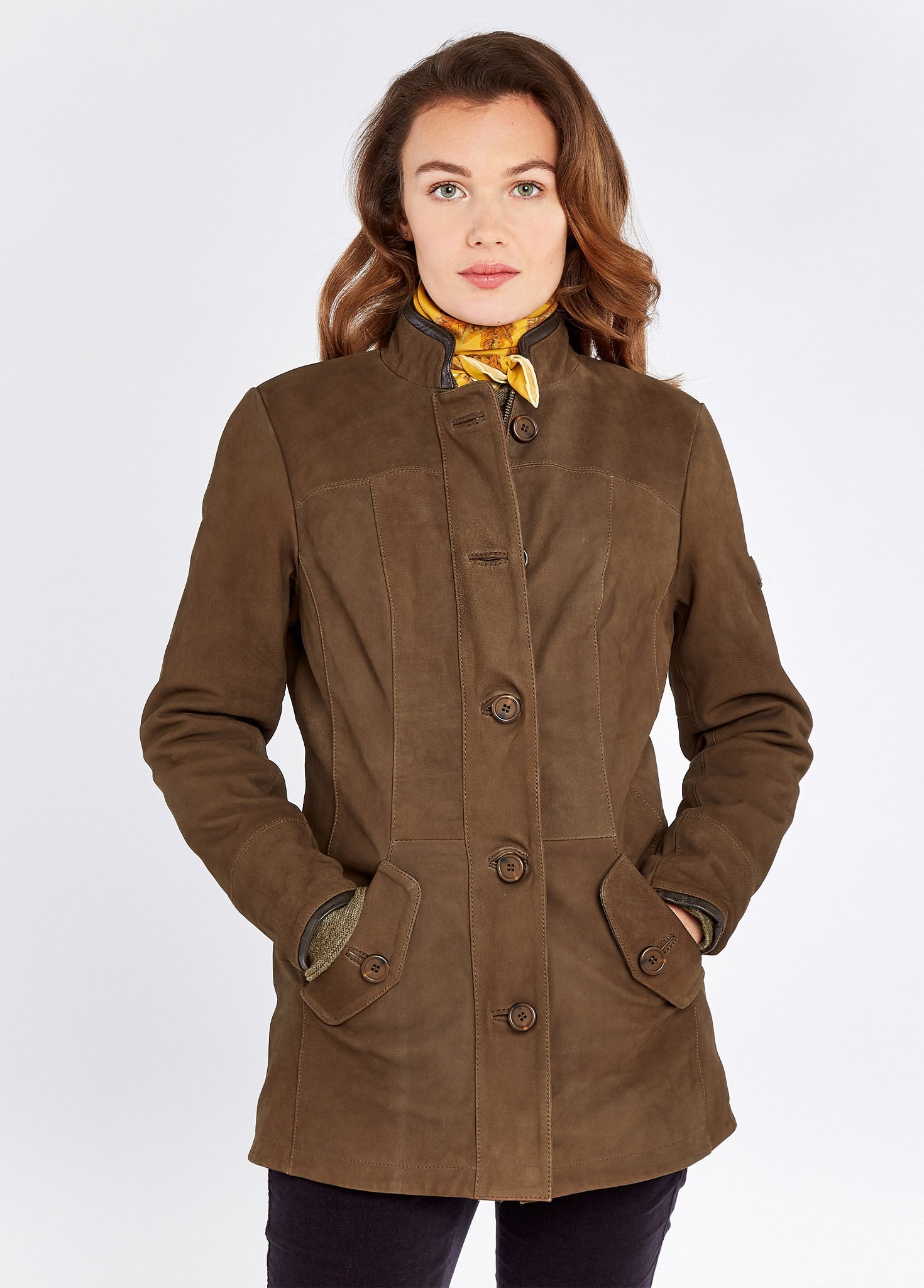 Veste en cuir Joyce - Walnut