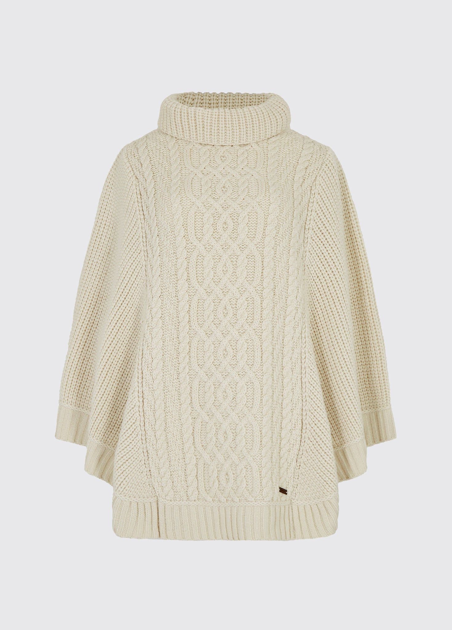 Poncho en laine Mérinos Kilronan - Cream