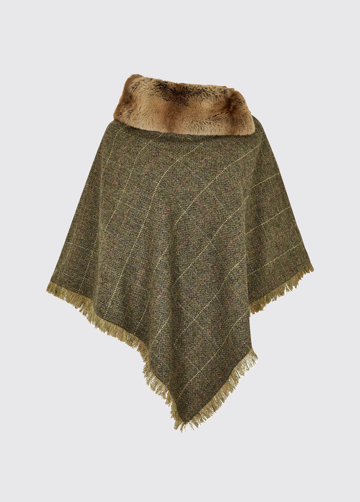 Poncho en tweed  Silverfir - Thistle