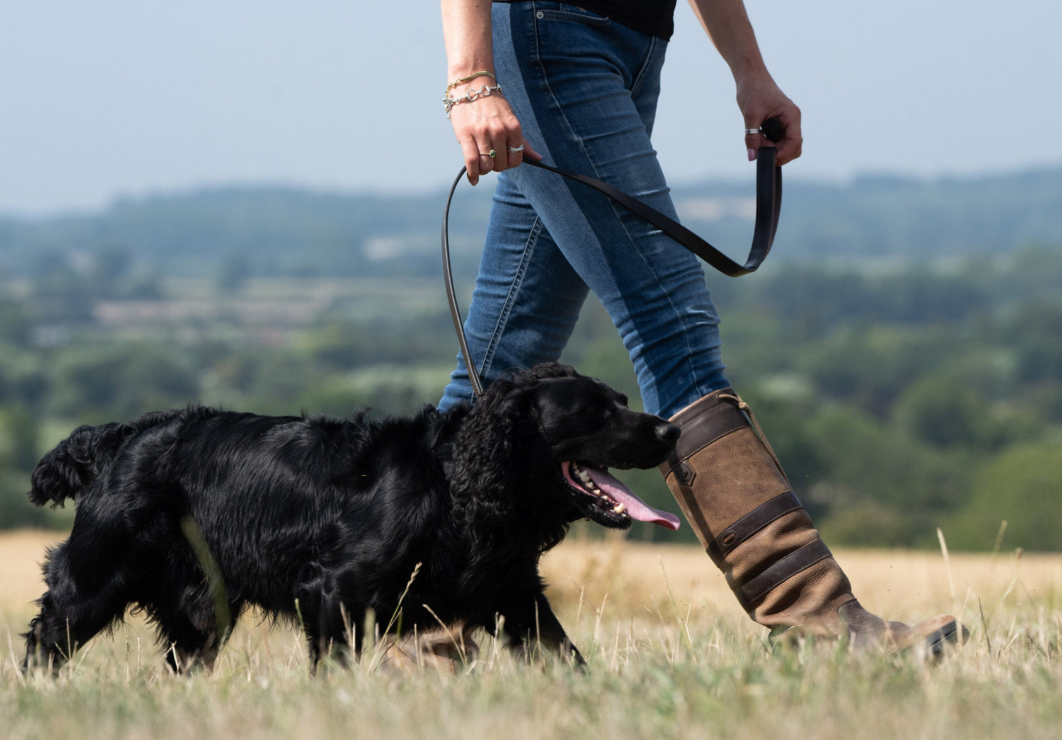 RANGER Laisse en cuir avec clip - Mahogany