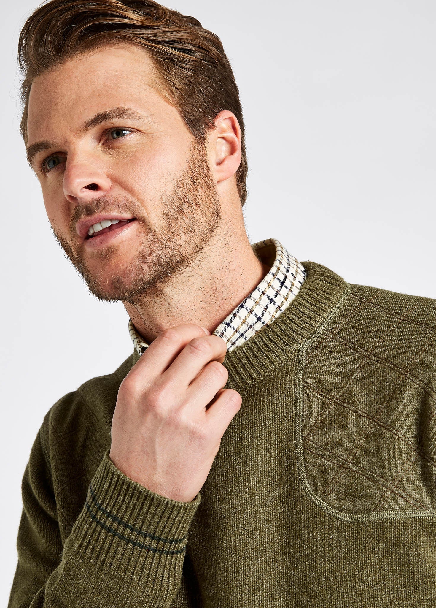 Pull en laine mélangée Clarinbridge - Dusky Green
