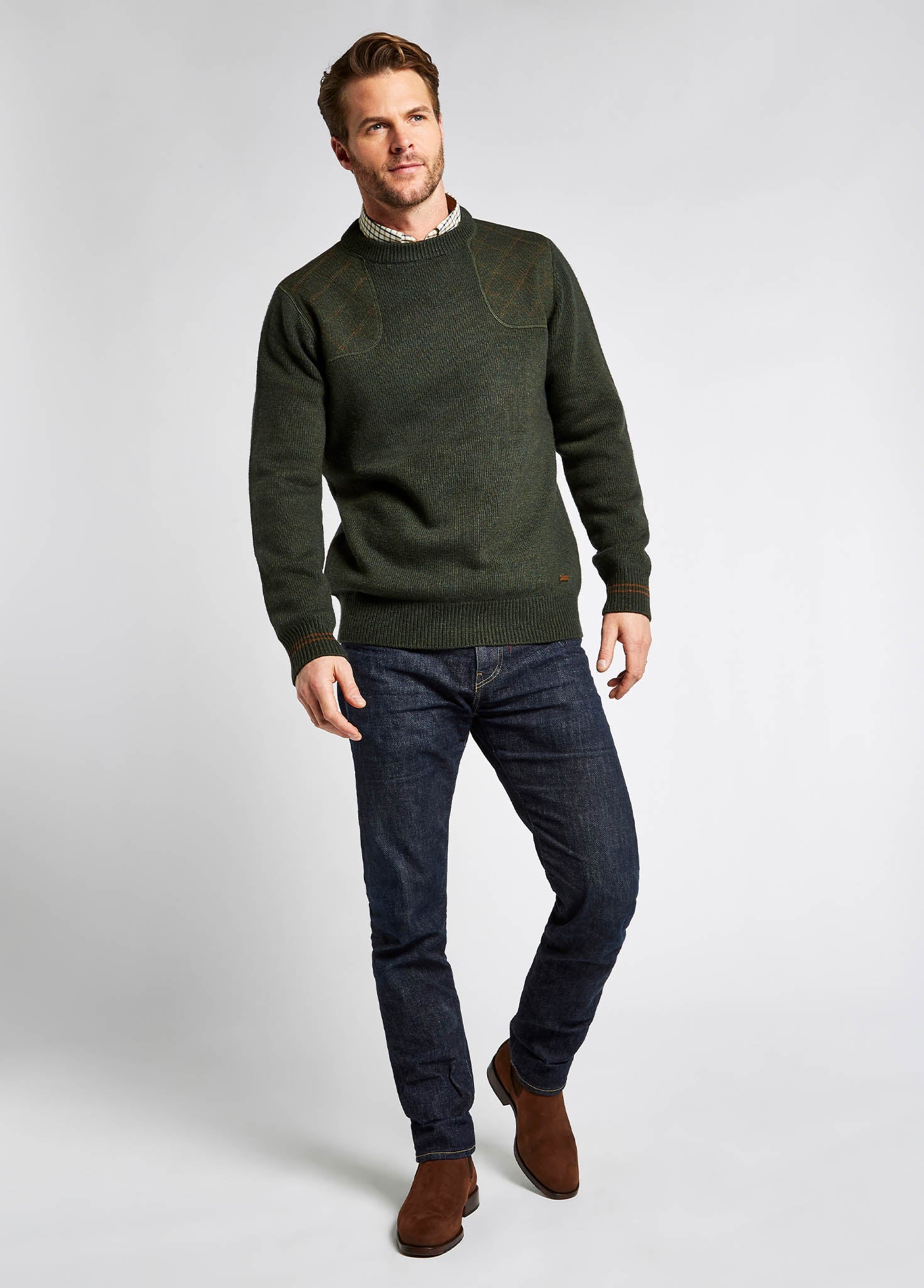 Pull en laine mélangée Clarinbridge - Olive
