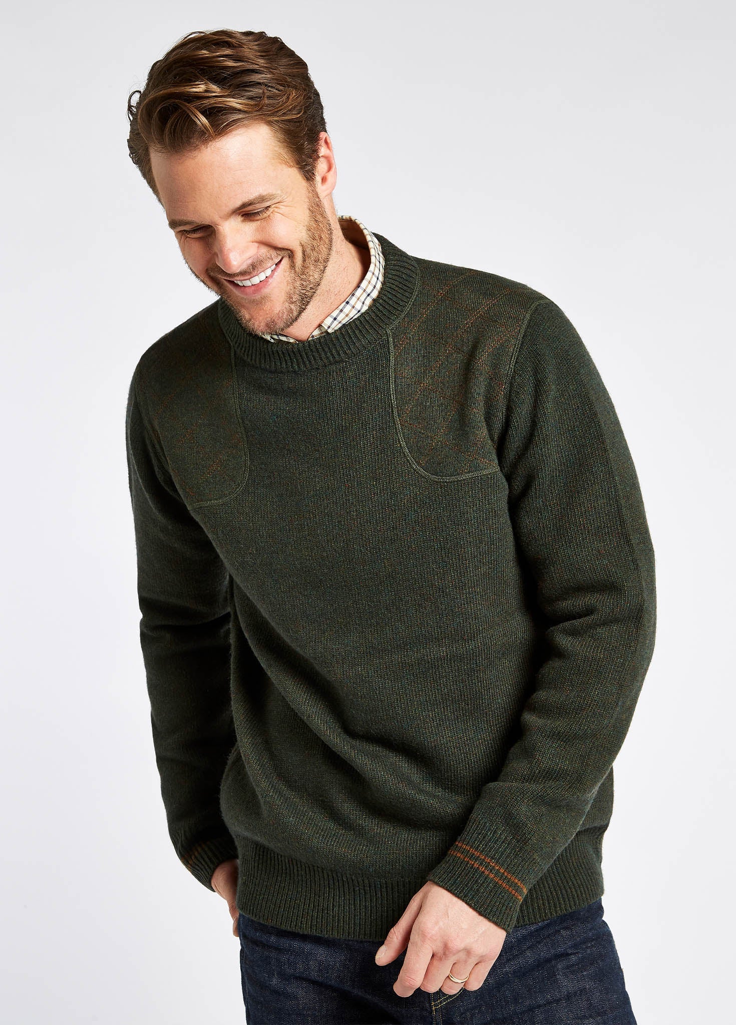 Pull en laine mélangée Clarinbridge - Olive