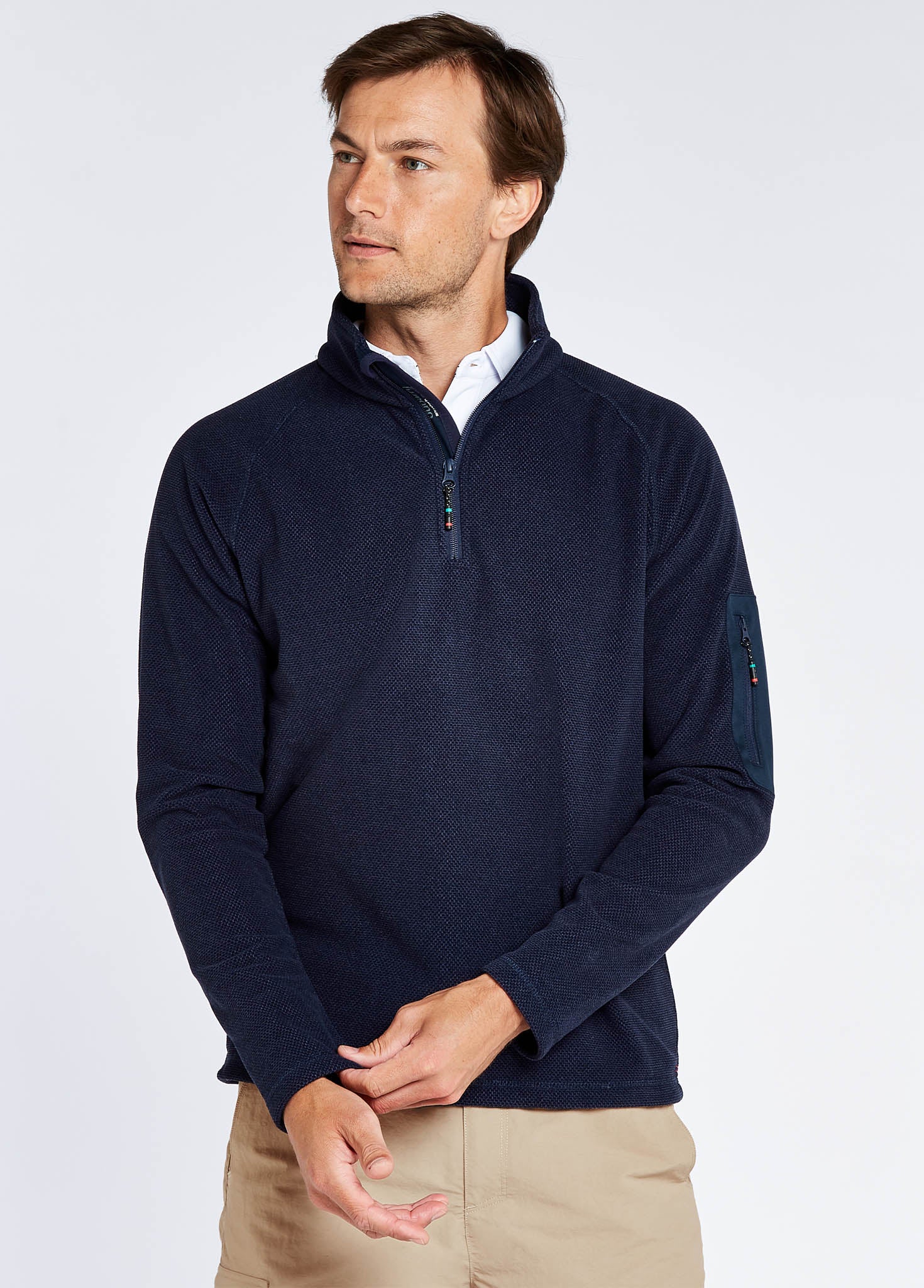 Polaire quart de zip Monaco Homme - Navy