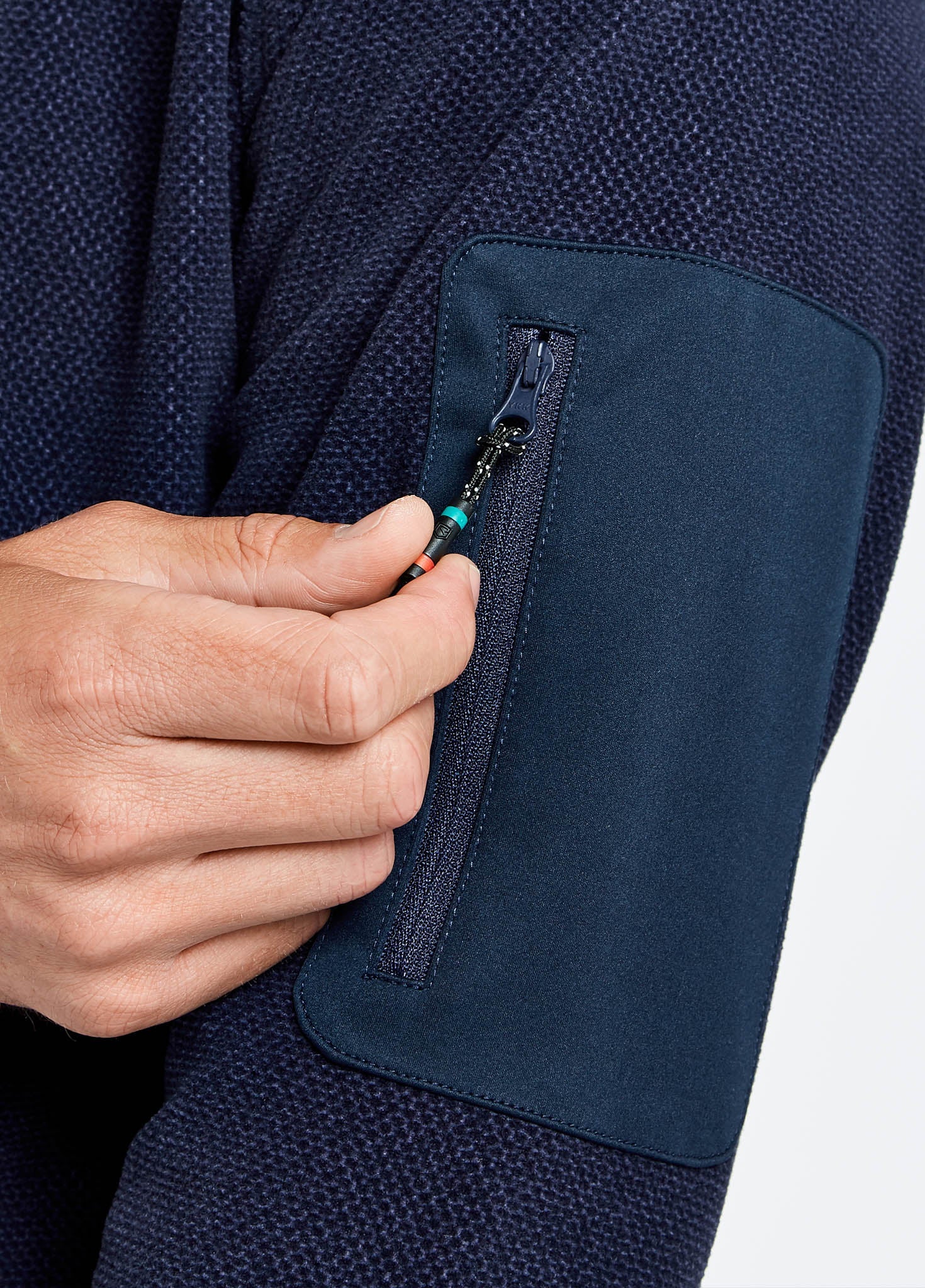 Polaire quart de zip Monaco Homme - Navy