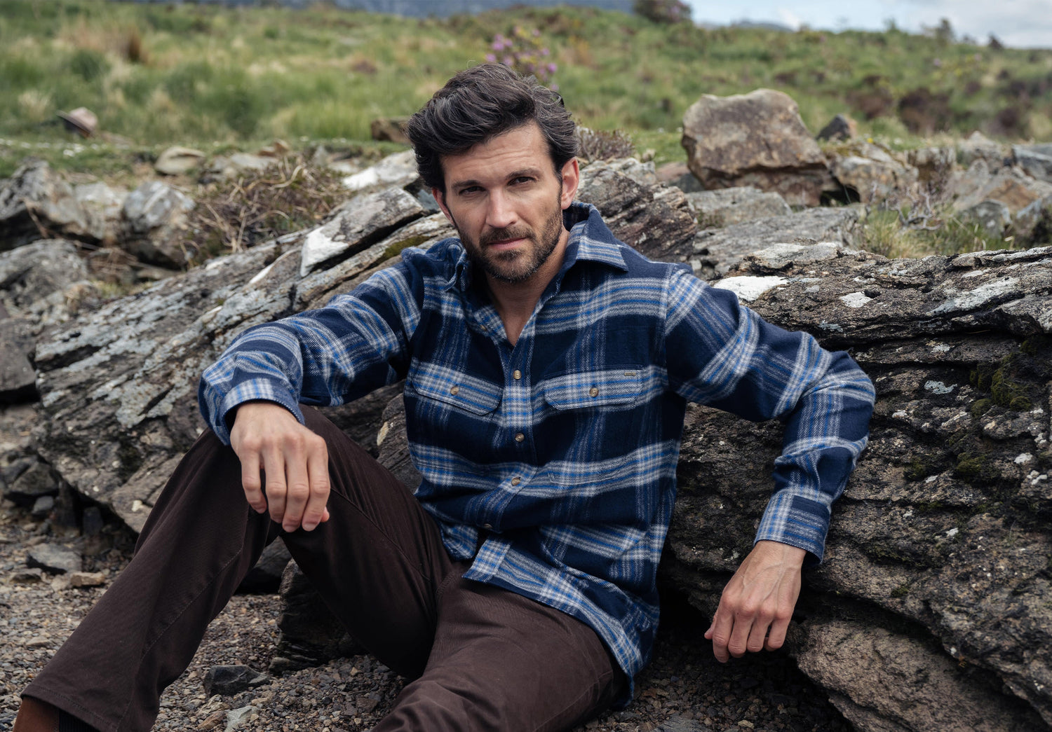 Chemise à carreaux Townley - Indigo