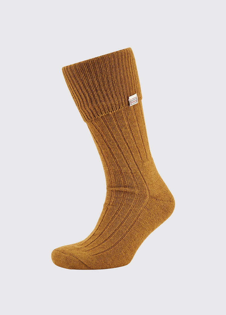 Chaussettes en alpaga -  Mustard