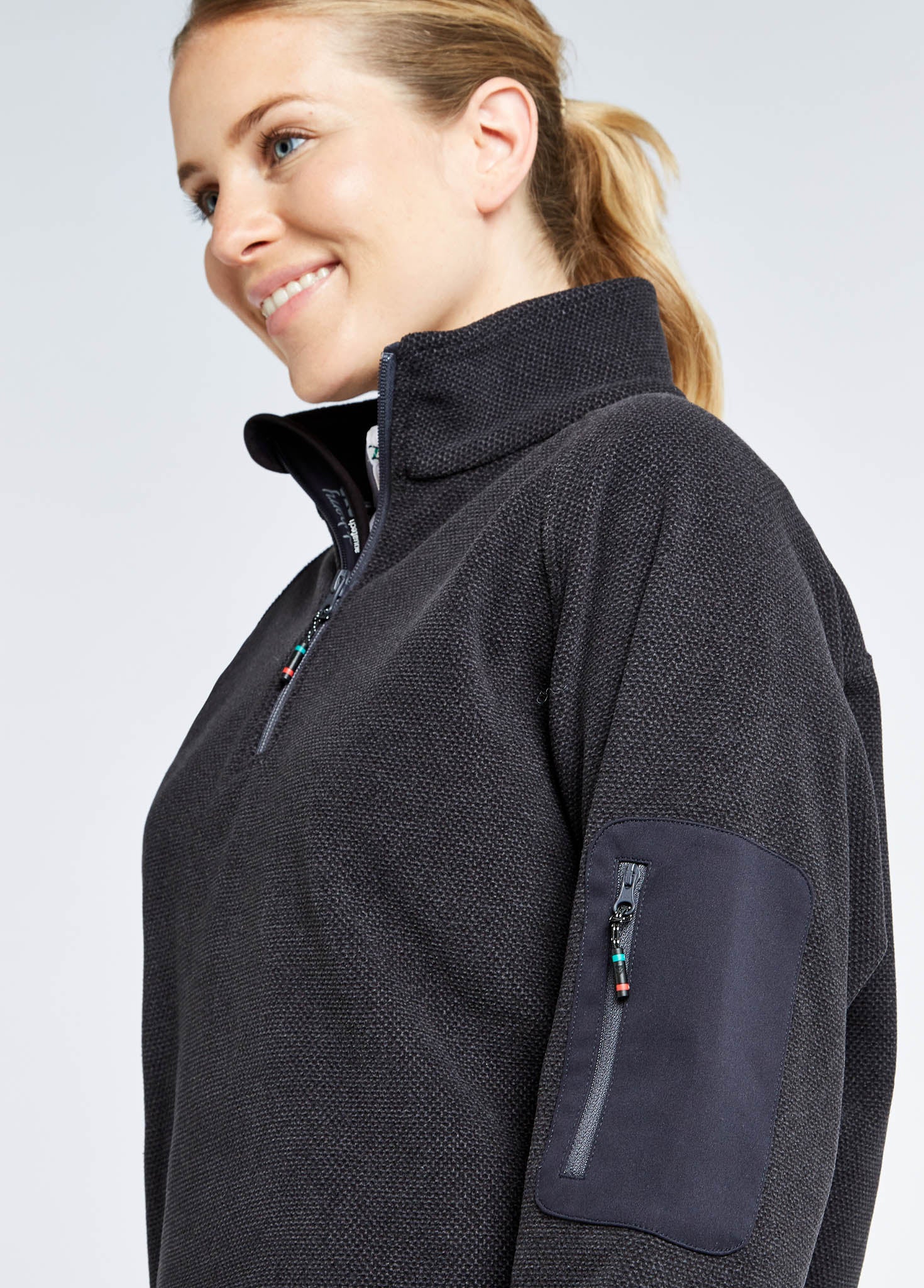 Polaire quart de zip Monaco Femme - Graphite