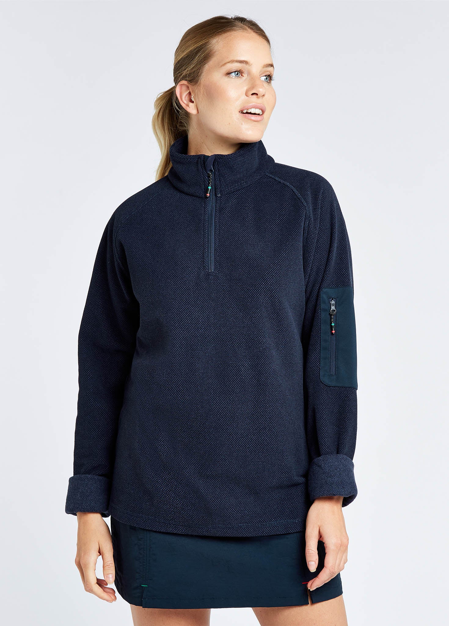 Polaire quart de zip Monaco Femme - Navy