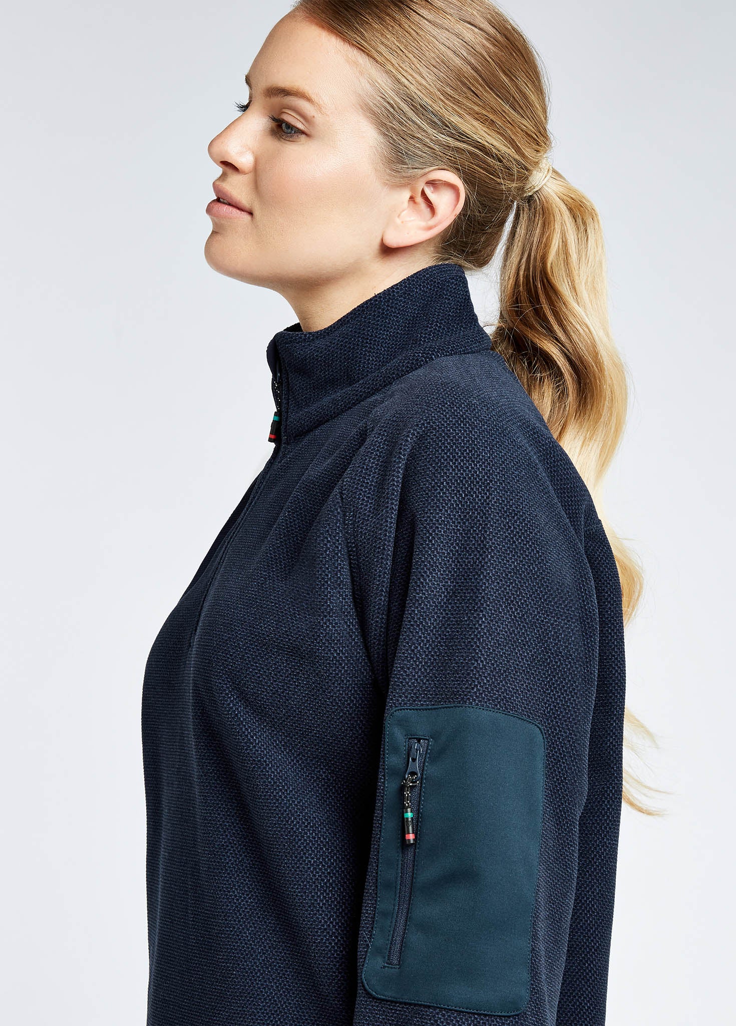 Polaire quart de zip Monaco Femme - Navy