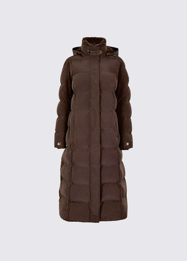 Manteau long en duvet Aldborough - Mahogany