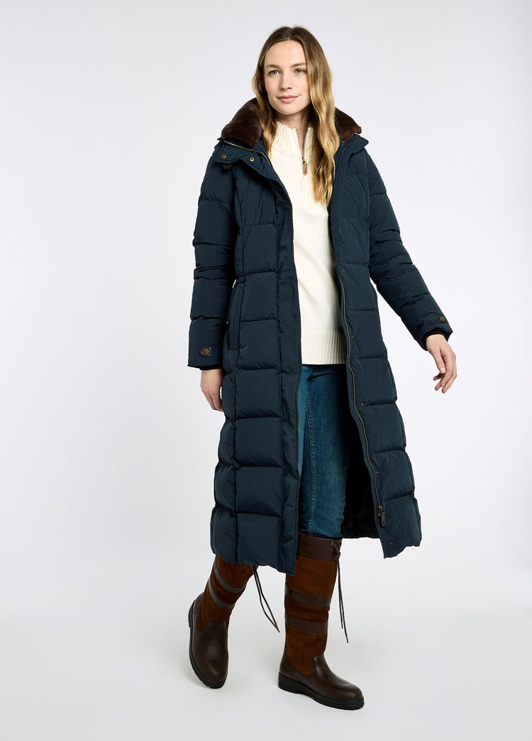 Manteau long en duvet Aldborough - Navy