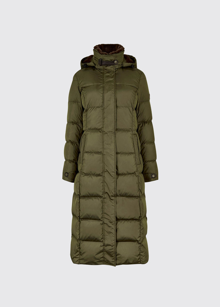 Manteau long en duvet Aldborough - Olive