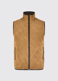 Gilet matelassé en daim Bellamont - Tan