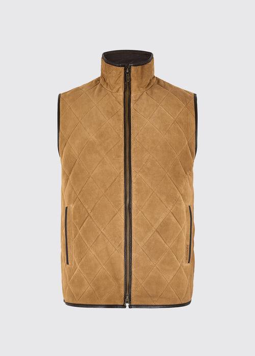 Gilet matelassé en daim Bellamont - Tan
