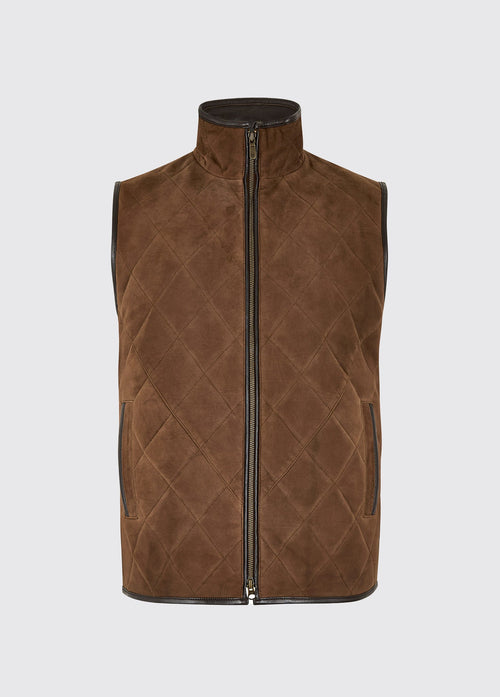 Gilet matelassé en daim Bellamont - Walnut