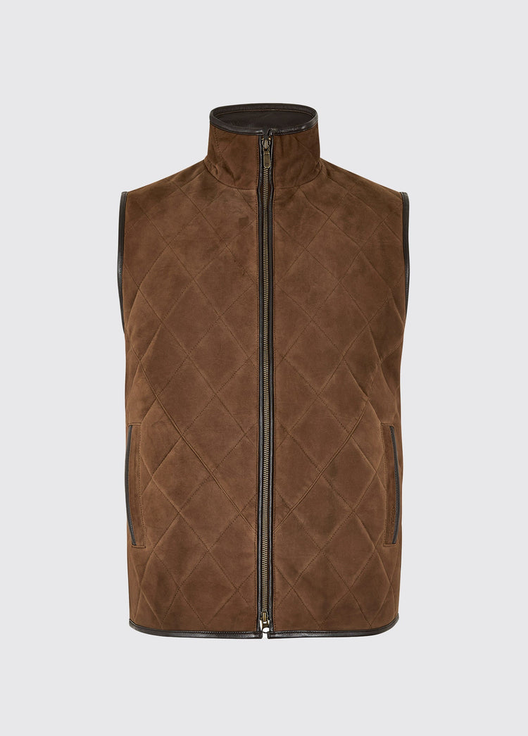 Gilet matelassé en daim Bellamont - Walnut