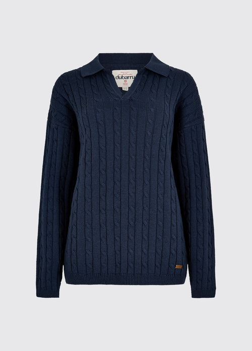 Pull en maille torsadée Brownville - Navy