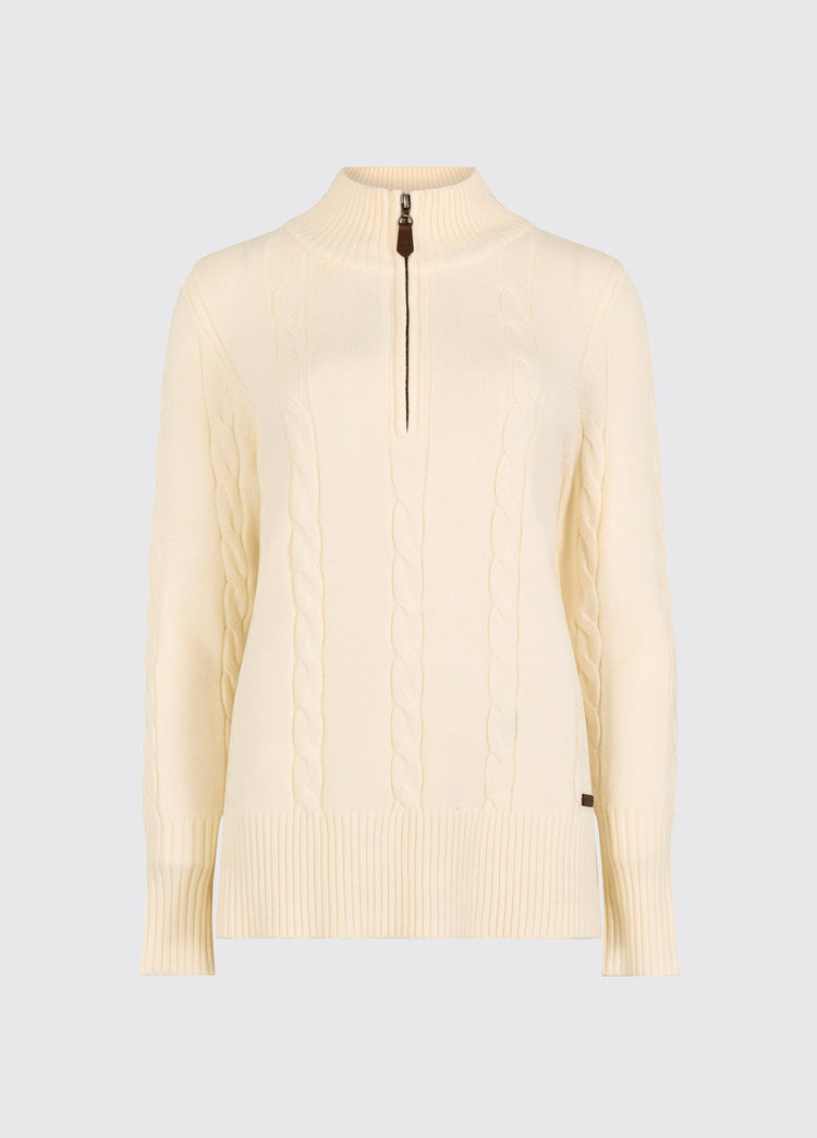 Pull à col zippé Burtonpoint - Chalk