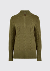 Pull à col zippé Burtonpoint - Dusky Green