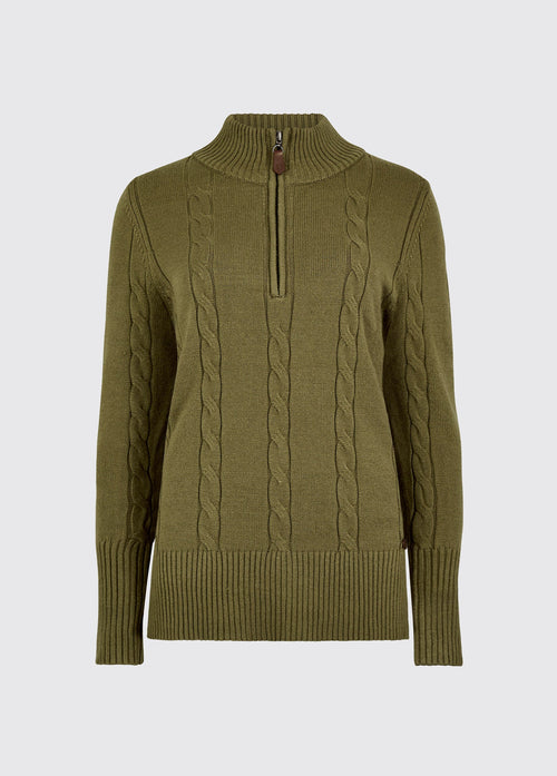 Pull à col zippé Burtonpoint - Dusky Green