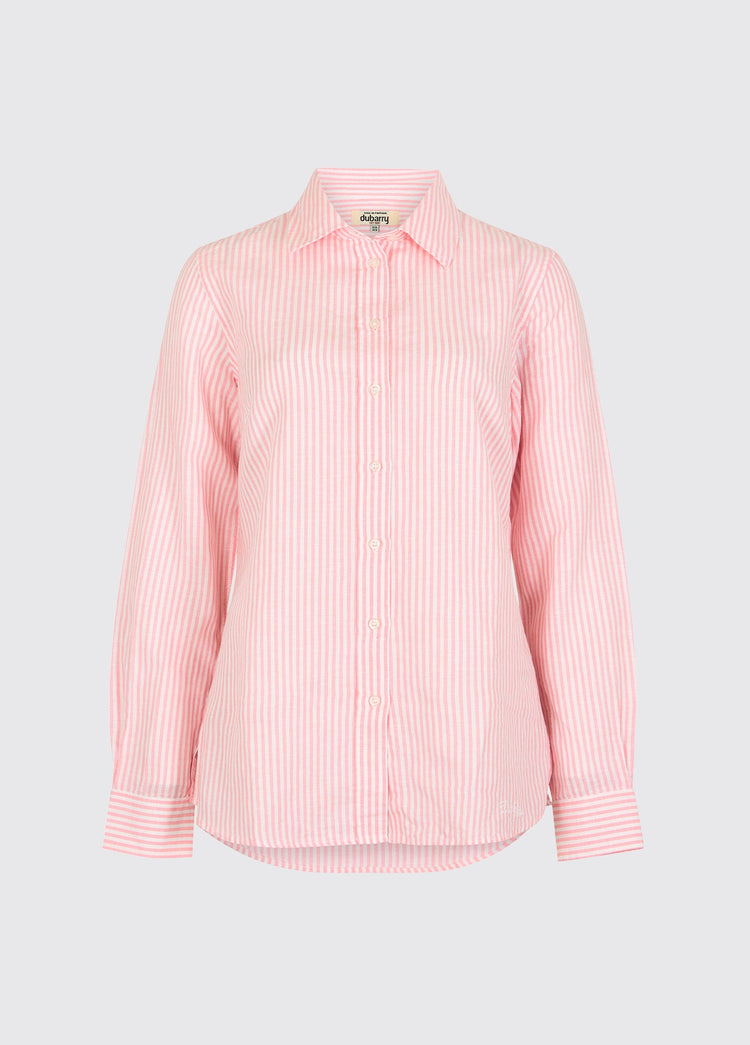 Chemise en lin à manches longues Butterfly - Pink