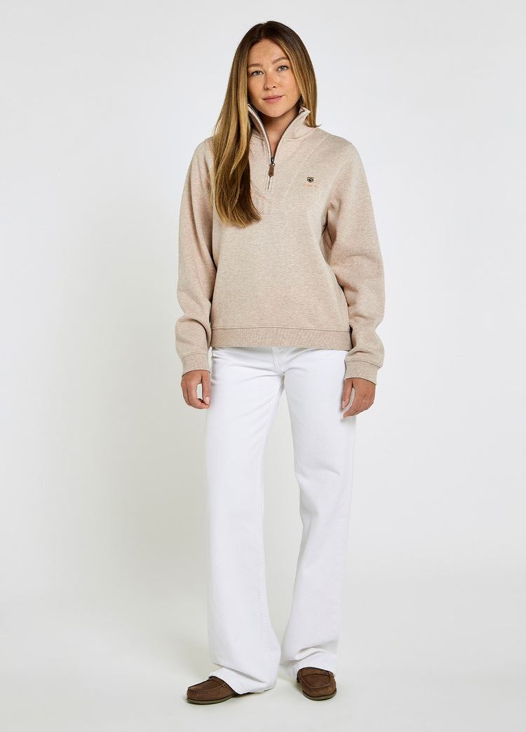 Sweat-shirt à quart de zip Castlemartyr - Bone