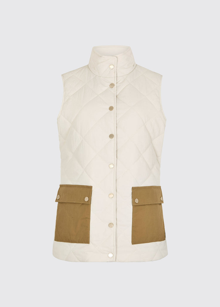 Gilet avec poches en coton ciré Clashmore - Bone
