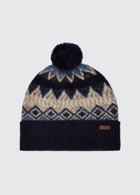 Bonnet à pompon tricoté Coolroe - Navy Multi