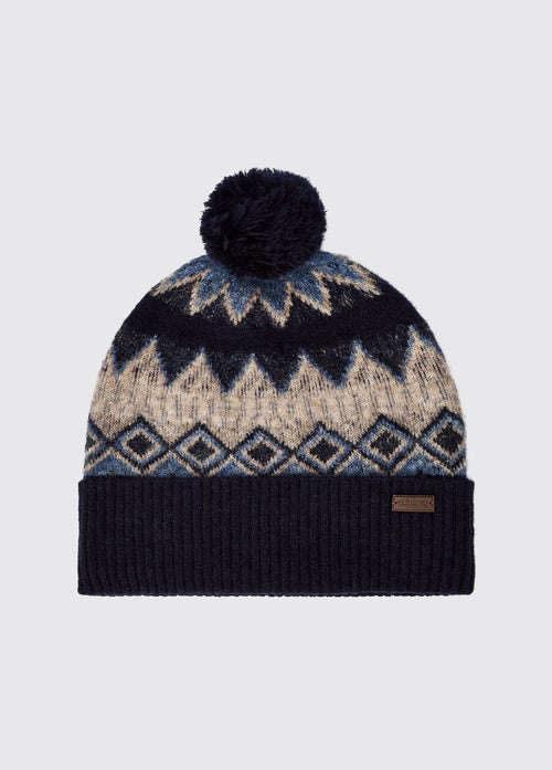 Bonnet à pompon tricoté Coolroe - Navy Multi