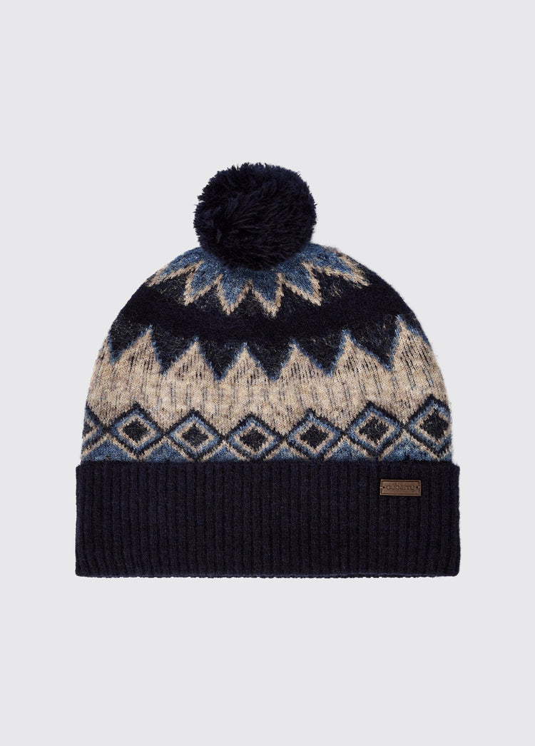 Bonnet à pompon tricoté Coolroe - Navy Multi