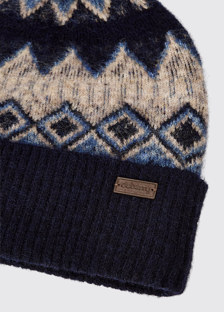 Bonnet à pompon tricoté Coolroe - Navy Multi
