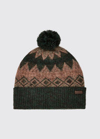 Bonnet à pompon tricoté Coolroe - Olive Multi