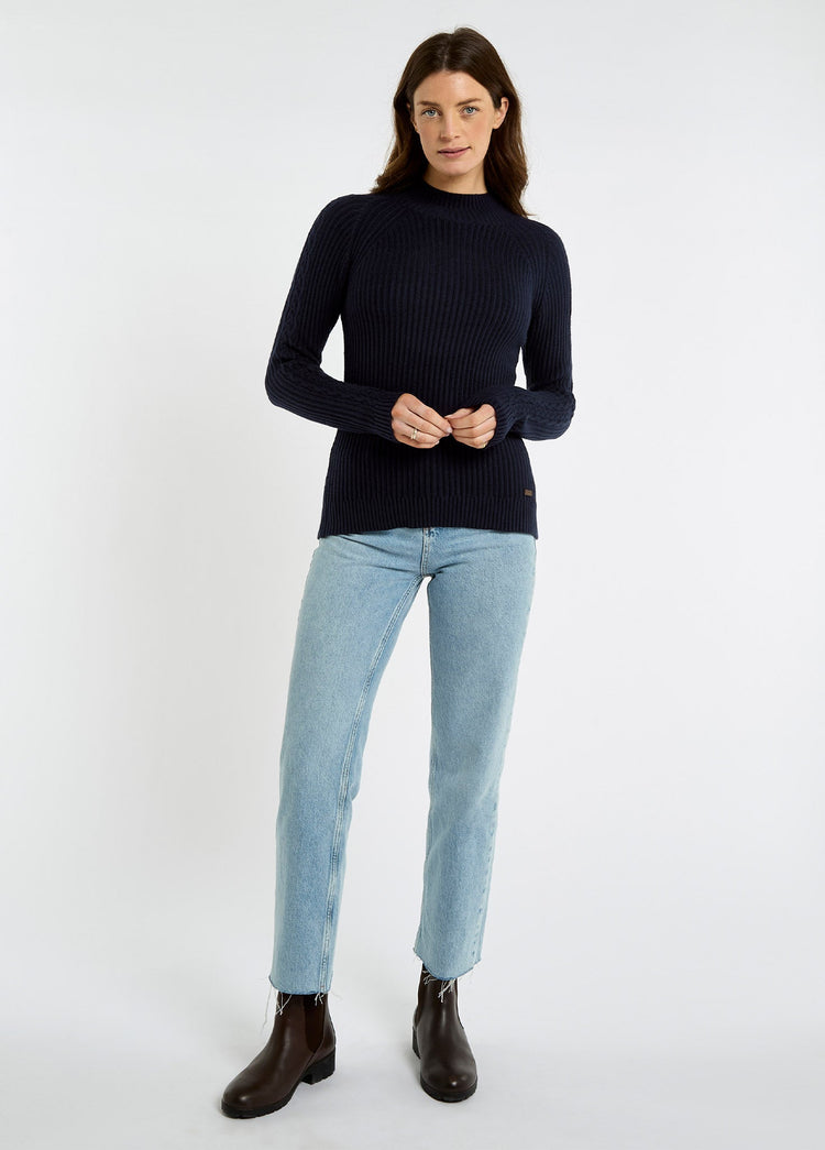Pull en maille côtelée Corcoran - Navy