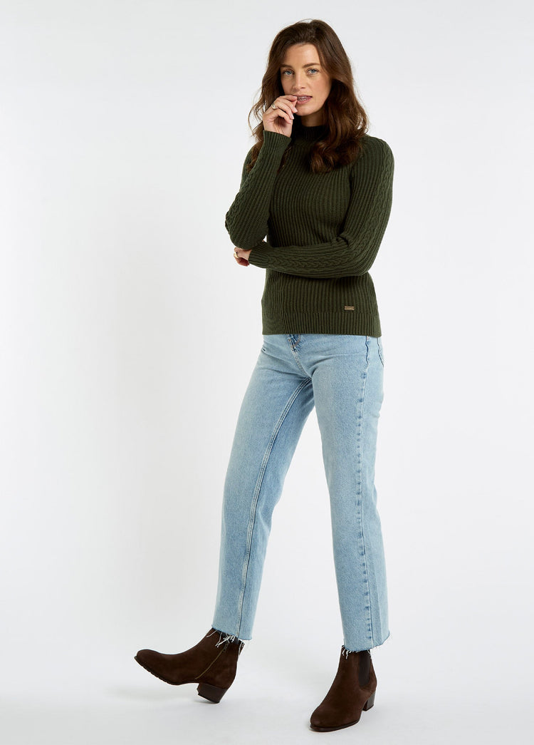 Pull en maille côtelée Corcoran - Olive