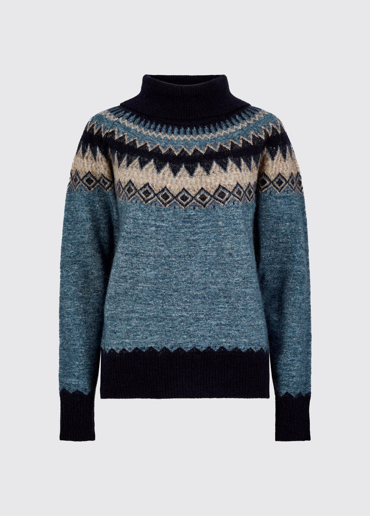 Pull col roulé Devlin - Navy Multi