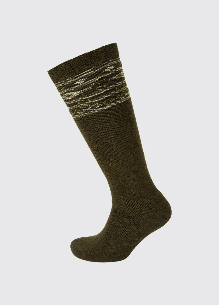 Chaussettes Rolestown Fair Isle Alpaca - Olive