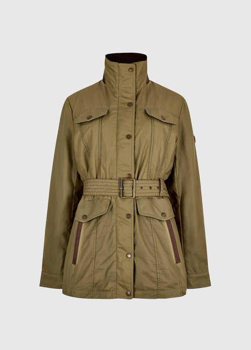 Veste en coton ciré avec ceinture Gandon - Golden Khaki