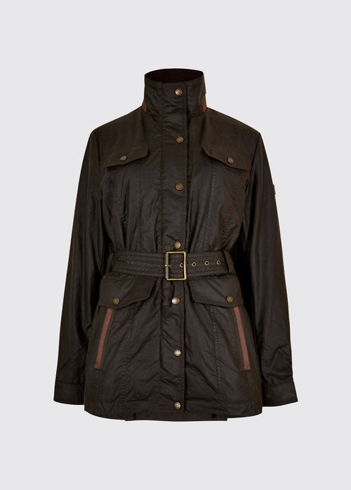 Veste en coton ciré avec ceinture Gandon - Verdigris