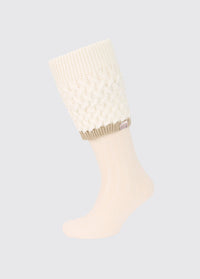 Chaussettes à mailles torsadées Grange - Cream