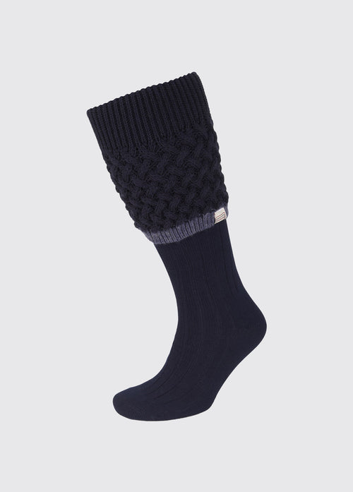 Chaussettes à mailles torsadées Grange - Navy