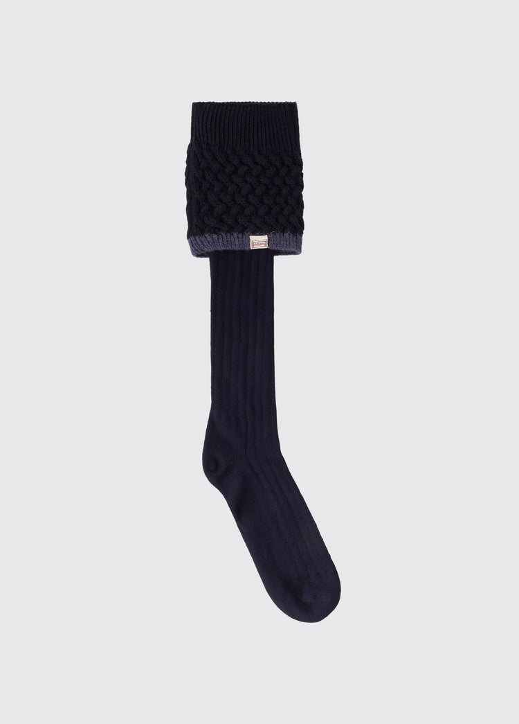 Chaussettes à mailles torsadées Grange - Navy