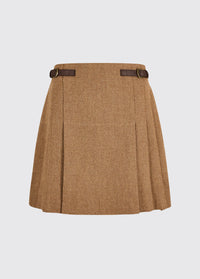 Jupe plissée en tweed Hornbeam  - Camel Twill