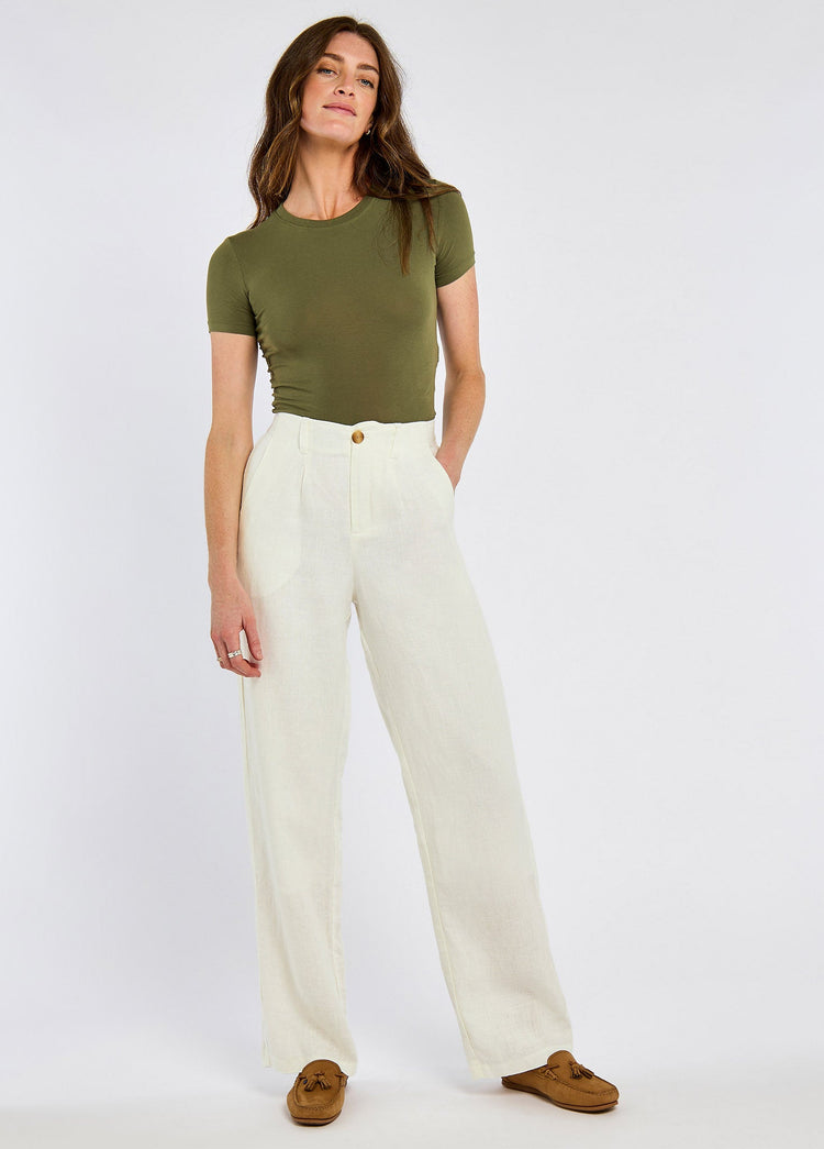 Pantalon en lin Kelby - White