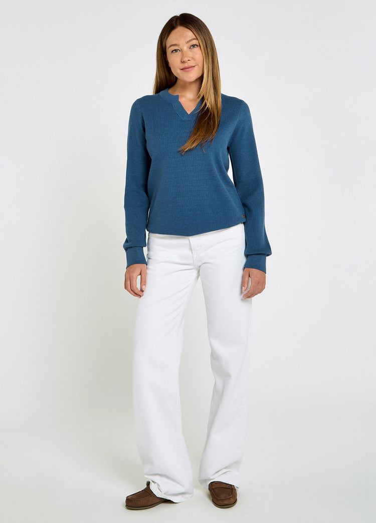 Sweat en maille texturée Kiltartan - Indigo