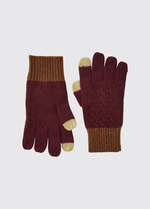 Gants tricotés Ballyhide - Ox Blood