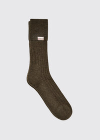 Chaussettes en alpaga de Holycross - Olive