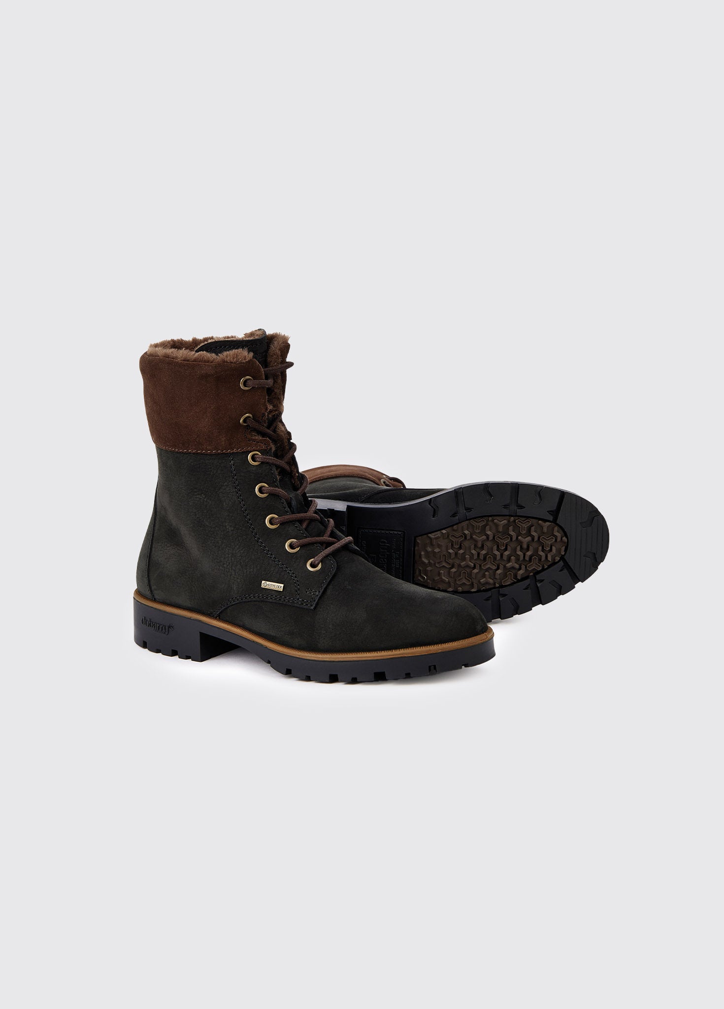 Bottines a lacets fourrees Glengarriff Black